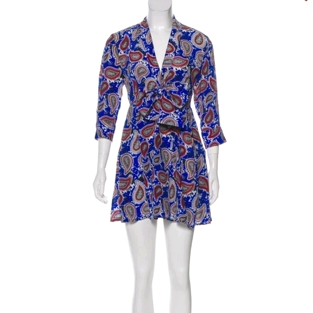 Dodo Bar Or Yoko Silk Paisley Mini Dress‎